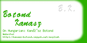 botond kanasz business card